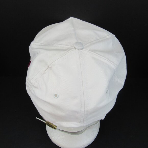 First Macon Bank & Trust Logo Men's White Wide Brim Adj Strap Back Cap Hat - Picture 5 of 8